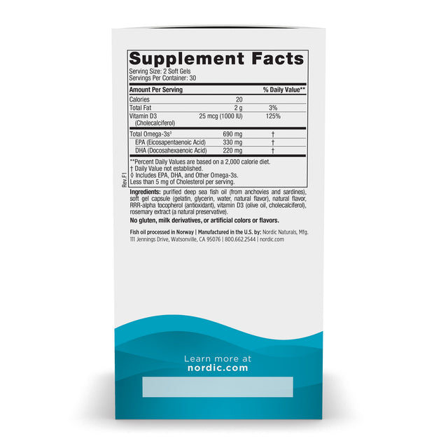 Nordic Naturals Omega-3D 60 Caps