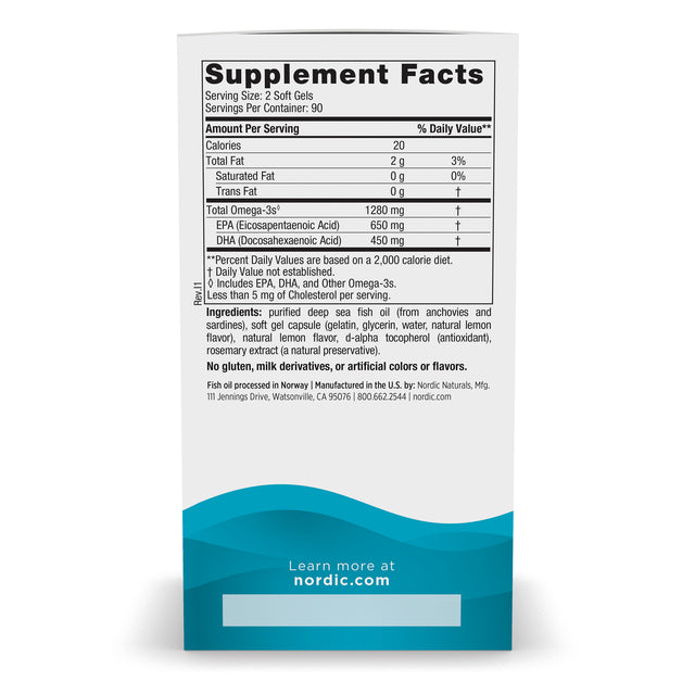 Nordic Naturals Ultimate Omega 180 Softgels