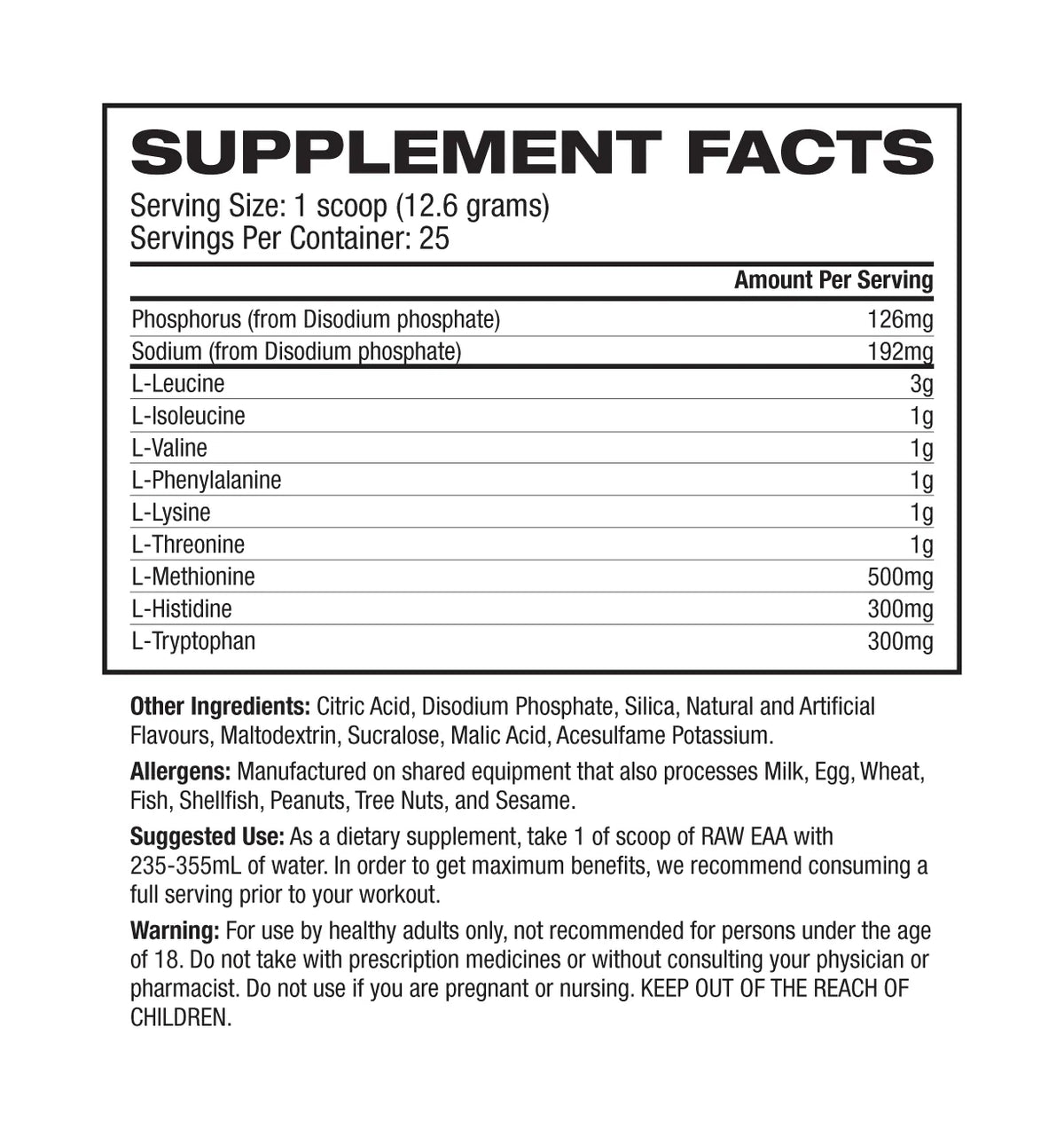 Raw Nutrition EAA