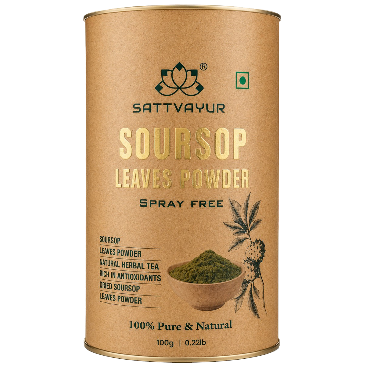 Sattvayur Soursop Leaf Powder Spray Free