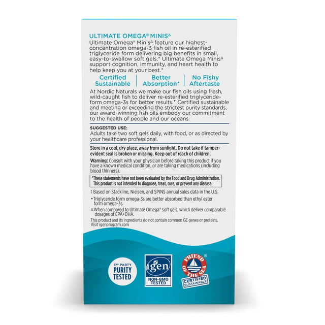 Nordic Naturals Ultimate Omega Mini 60 Softgels