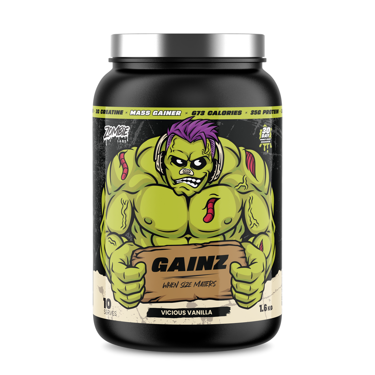 ZOMBIE LABS - Gainz Mass Gainer - 1.6Kg [10 Serves]