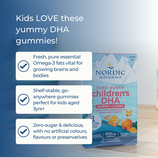 Nordic Naturals Zero Sugar Children's DHA Gummies x30