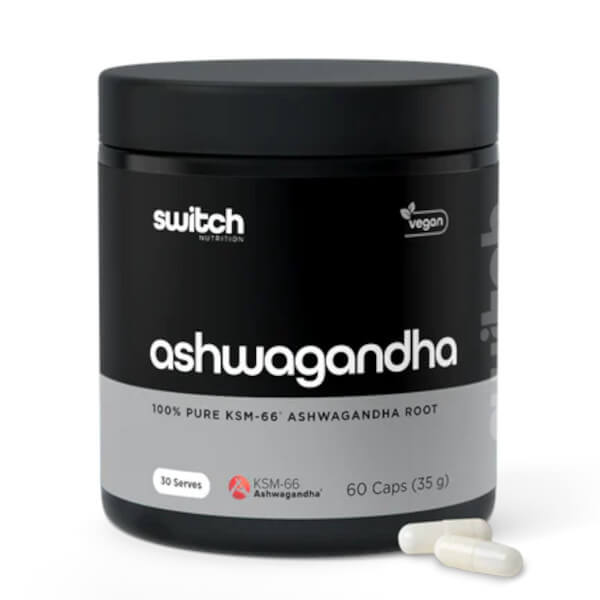 Switch Nutrition 100% Pure KSM-66 Ashawgandha 60 Caps