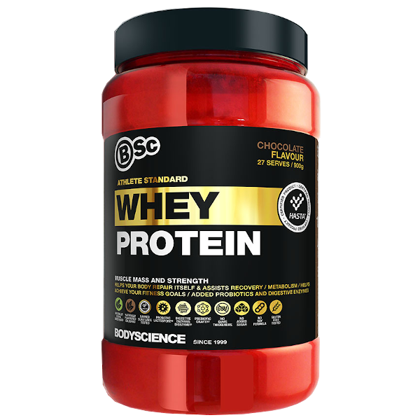 BSc Body Science Athlete Standard Whey Protein 900g CLEARANCE Short Dated end of 03/2024