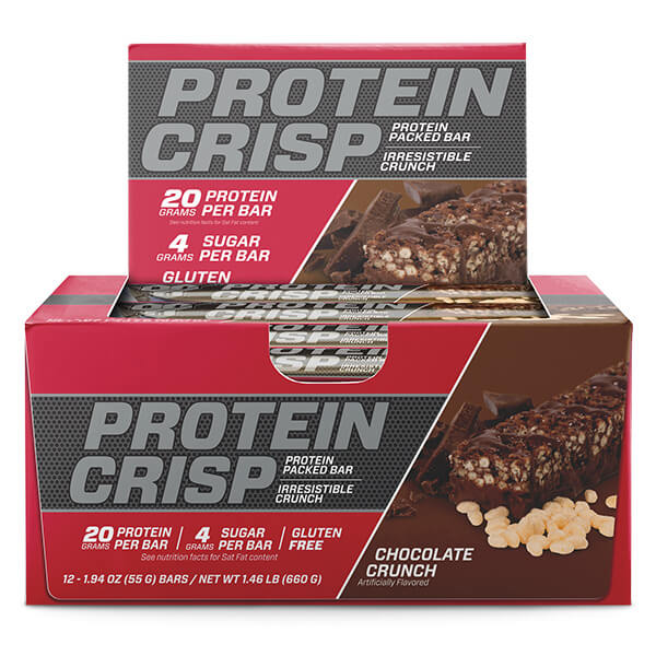 BSN Protein Crisp Bars 55g x12