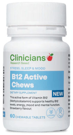 Clinicians B12 Active Chews Tablets 60
