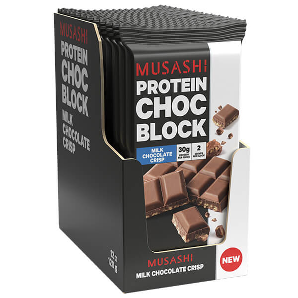 Musashi Protein Choc Block 120g x12