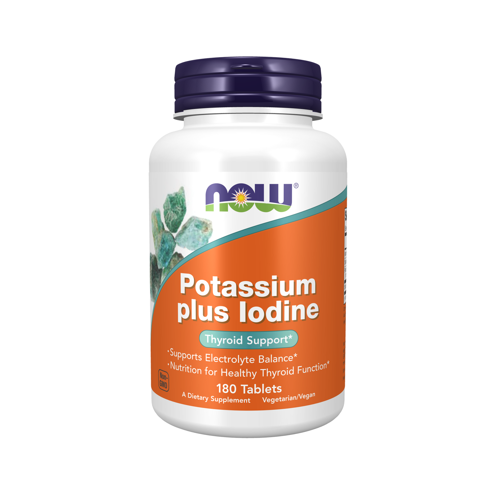 NOW Foods Potassium Plus Iodine 180 Tablets