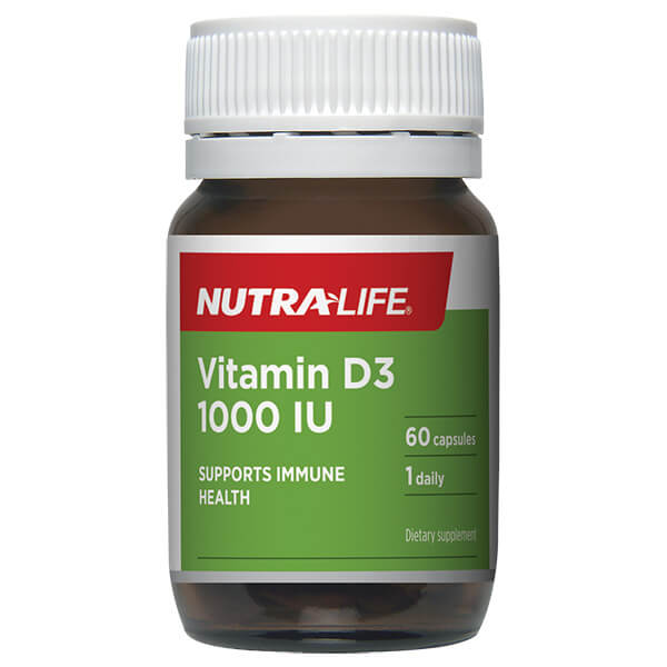 Nutralife Vitamin D3 1000 IU 60 Caps CLEARANCE Short Dated  13/03/2024
