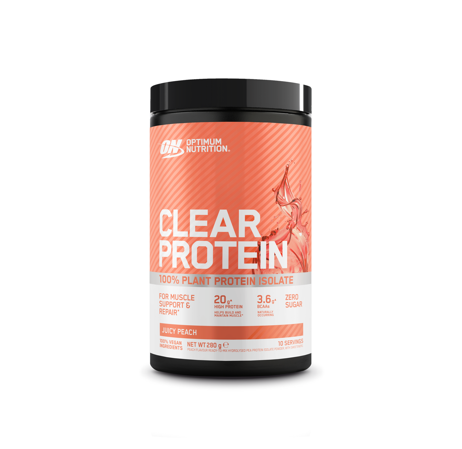 Clear Protein 100% Plant Protein Isolate Powder Refreshing Vegan 280g 10 Servings
