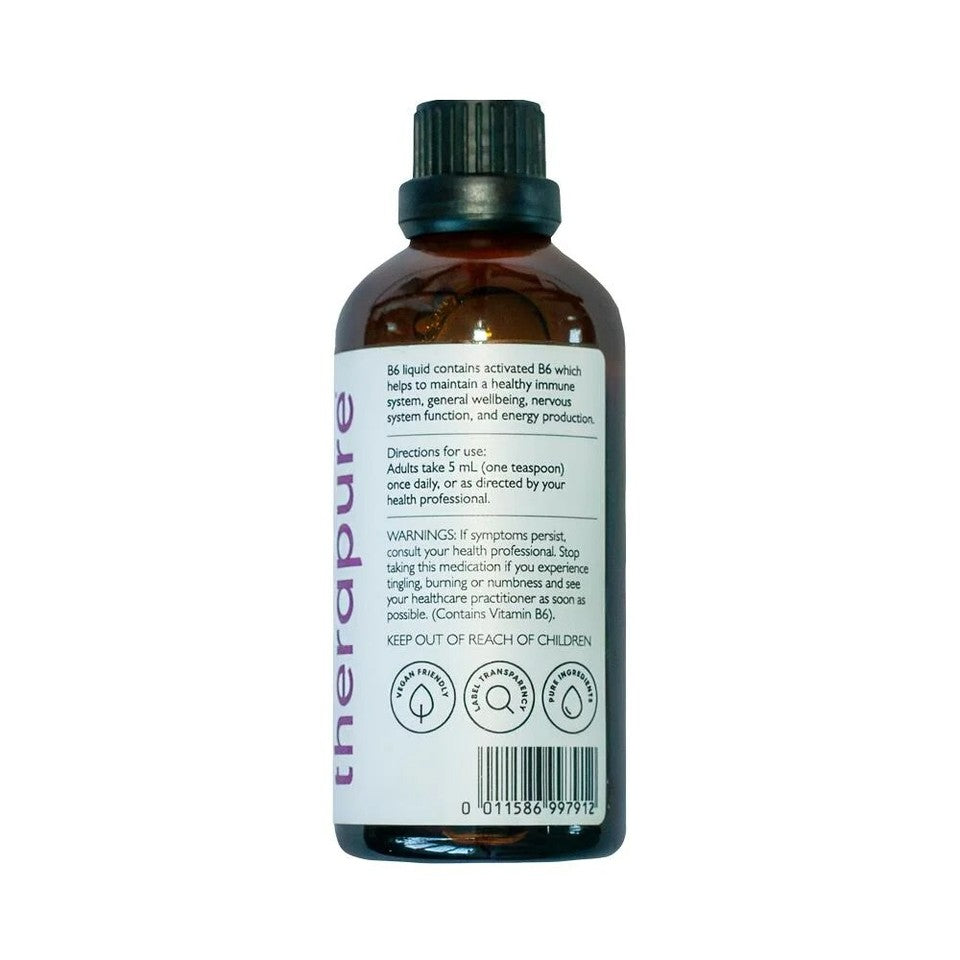 Therapure Vitamin B6 Liquid 100ml – Immune, Energy & Mood Support