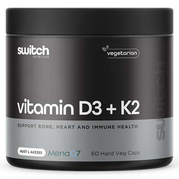 Switch Nutrition Vitamin D3 + K2 60 Caps Supplements.co.nz