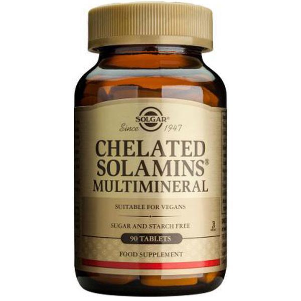 Solgar Chelated Solamins Multimineral 90 Tabs-Physical Product-Solgar-Supplements.co.nz