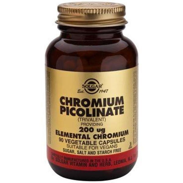Solgar Chromium Picolinate 200mcg 90 Caps-Physical Product-Solgar-Supplements.co.nz