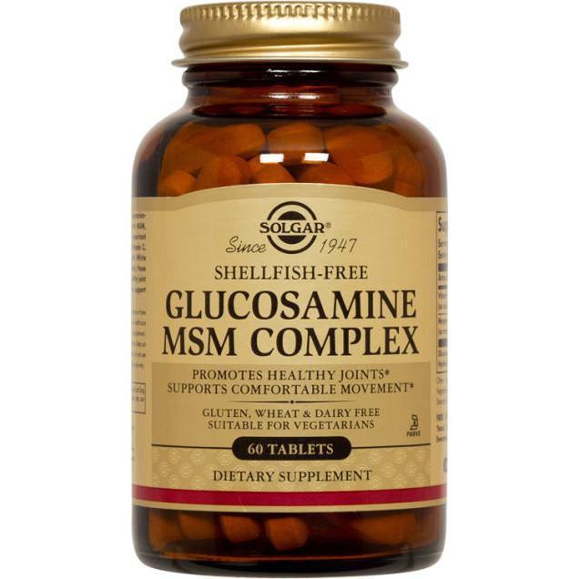 Solgar - Solgar Glucosamine MSM Complex (Shellfish-Free) 60 Tablets - Supplements.co.nz