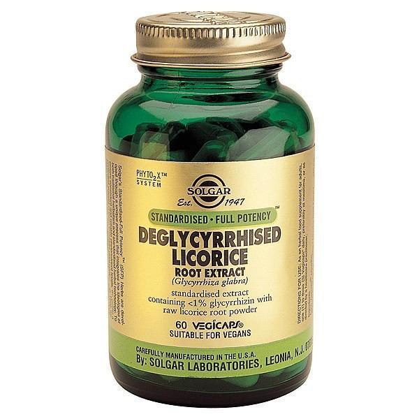 Solgar - Solgar Deglycyrrhized Licorice Root Extract 60 Vegetable Capsules - Supplements.co.nz