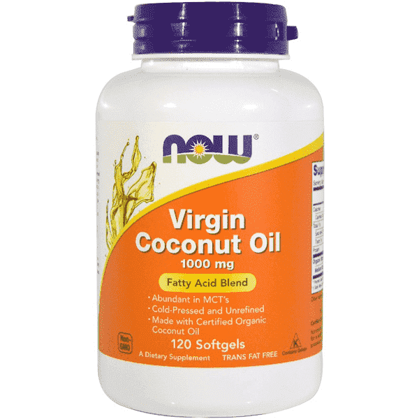 Now Foods Virgin Coconut Oil 1000mg 120 Softgels