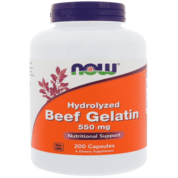 Now Foods Hydrolyzed Beef Gelatin 550mg 200 Caps