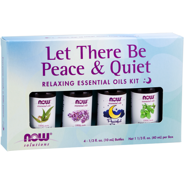 Now Foods Let There Be Peace &amp; Quiet Relaxing Essential Oils Kit 4x10ml