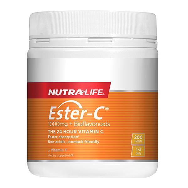 Nutralife Ester-C 1000mg + Bioflavonoids 200 Tabs - Supplements.co.nz