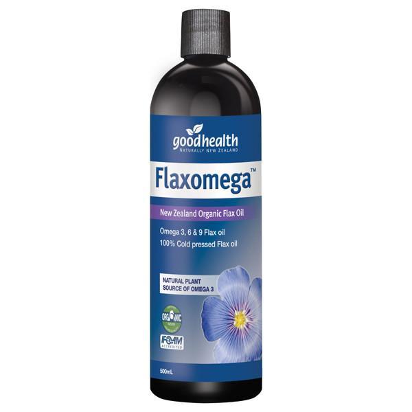 Good Health Flaxomega Organic Flax Oil 500ml - Supplements.co.nz