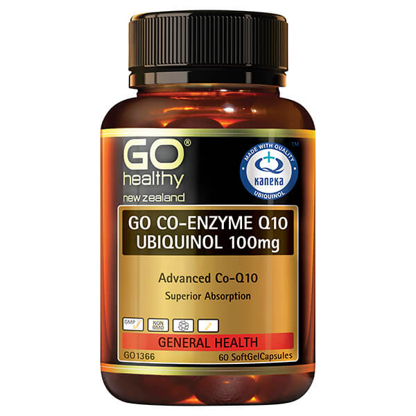 Go Healthy Go CO-Q10 Ubiquinol 100mg 60 Veggie Caps