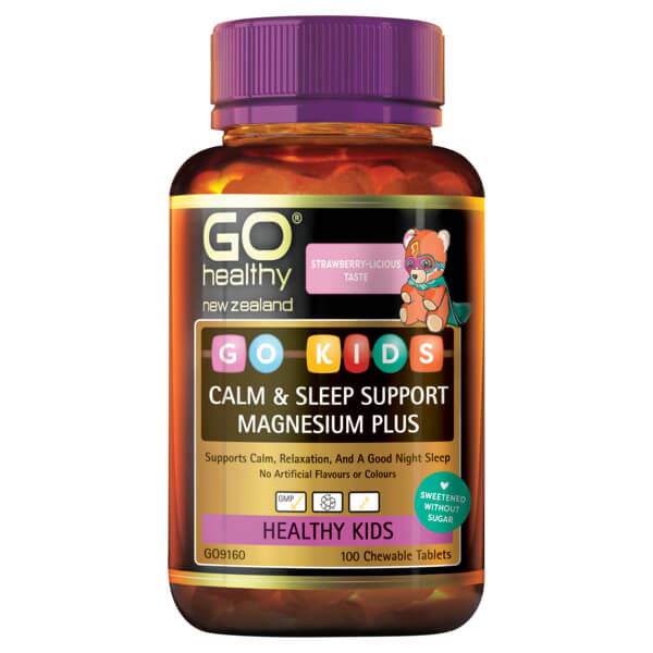 Go Healthy Go Kids Calm &amp; Sleep Support Magnesium Plus 100 Chewables