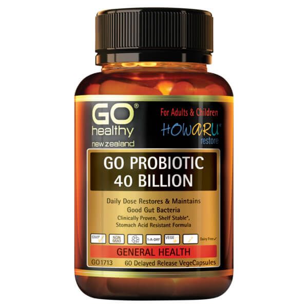 Go Healthy Go Probiotic 40 Billion 60 Veggie Caps