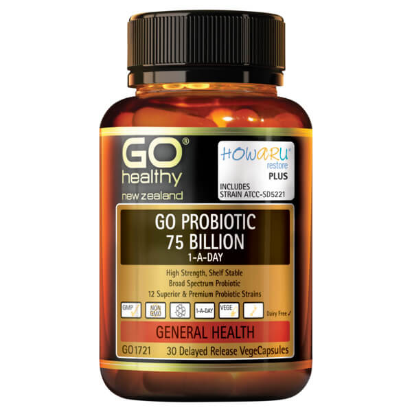 Go Healthy Go Probiotic 75 Billion 1-A-Day 30 Veggie Capsules