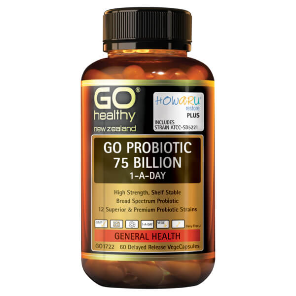 Go Healthy Go Probiotic 75 Billion 1-A-Day 60 Veggie Capsules