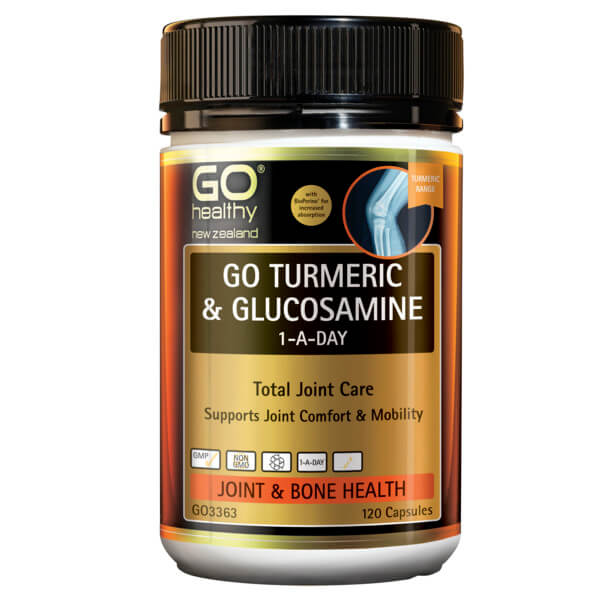 Go Healthy Go Turmeric &amp; Glucosamine 1-A-Day 120 Caps
