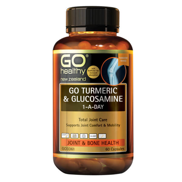 Go Healthy Go Turmeric &amp; Glucosamine 1-A-Day 60 Caps