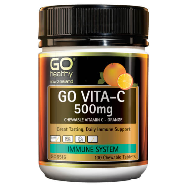 Go Healthy Go Vita-C 500mg Orange 100 Chewables