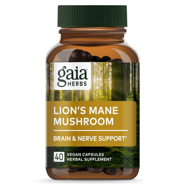 Gaia Herbs Lion&#39;s Mane Mushroom 40 Caps