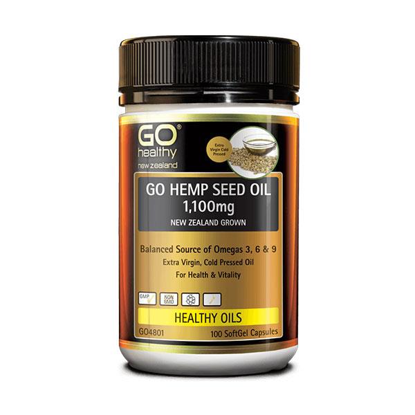 Go Healthy Go Hemp Seed Oil 1,100mg 100 Softgels
