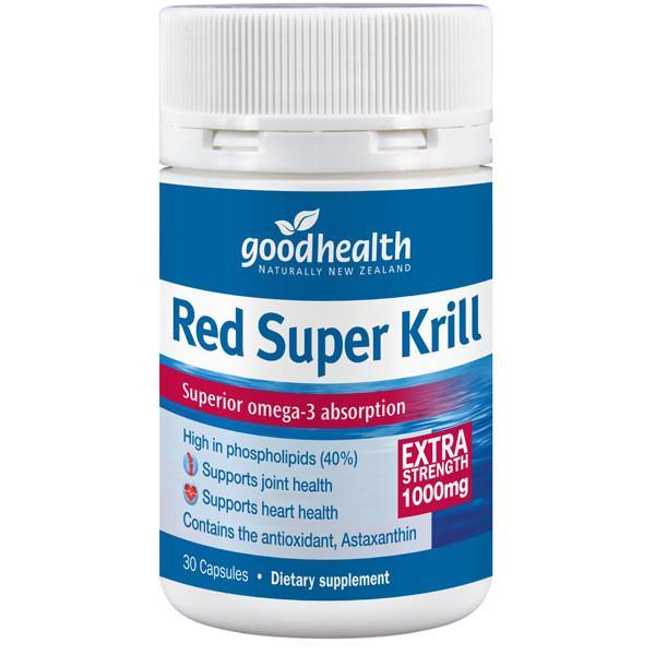 Good Health Red Super Krill 1000mg 30 Caps-Physical Product-Good Health-Supplements.co.nz