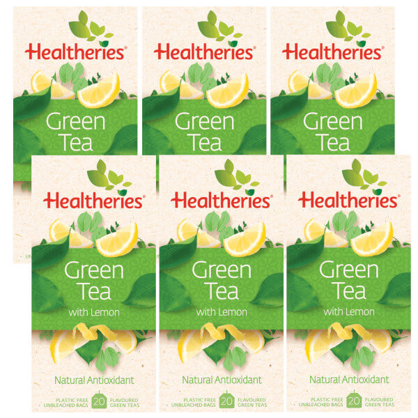 Healtheries Green Tea with Lemon 20 Bags x6 (6x Packages)