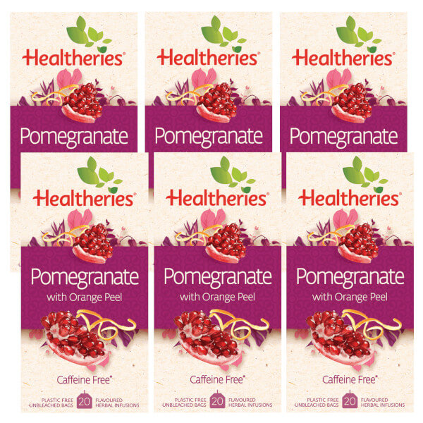 Healtheries Pomegranate with Orange Peel Tea 20 Bags x6 (6x Packages)