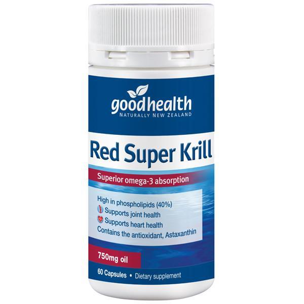 Good Health - Good Health Red Super krill 750mg 60 Caps - Supplements.co.nz