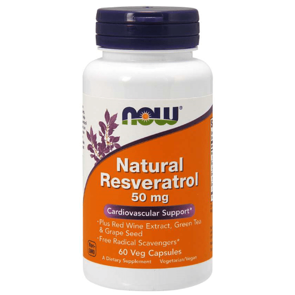 Now Foods Natural Resveratrol 50mg 60 Caps