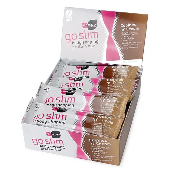 ProActive Go Slim Bar 44g x 12 Bars - Supplements.co.nz