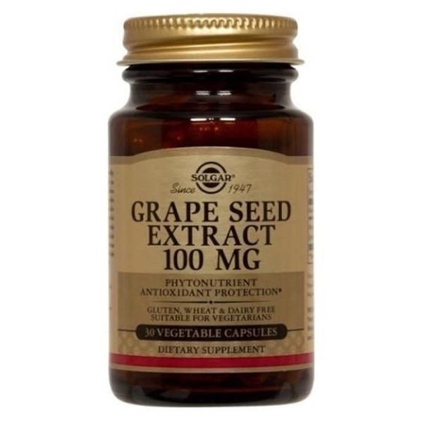 Solgar Grape Seed Extract 100mg 30 Caps-Physical Product-Solgar-Supplements.co.nz