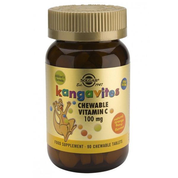 Solgar Kangavites Chewable Vitamin C 90 Tabs-Physical Product-Solgar-Supplements.co.nz