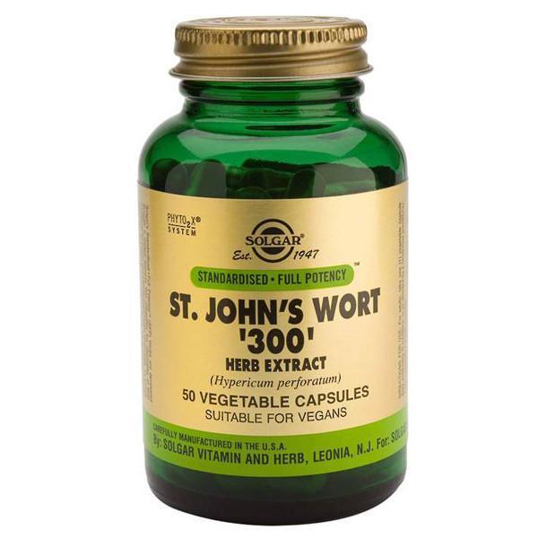 Solgar St Johns Wort &#39;300&#39; Herb Extract 50 Vegetable Capsules-Physical Product-Solgar-Supplements.co.nz