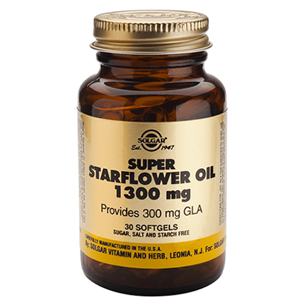 Solgar Super Starflower Oil 1300Mg 60 Softgels + Free Pill Box Physical Product
