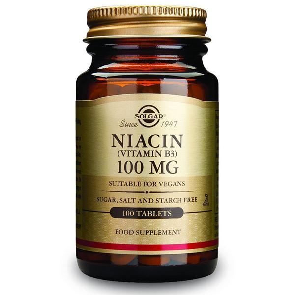 Solgar Vitamin B3 (Niacin) 100mg 100 Tablets-Physical Product-Solgar-Supplements.co.nz