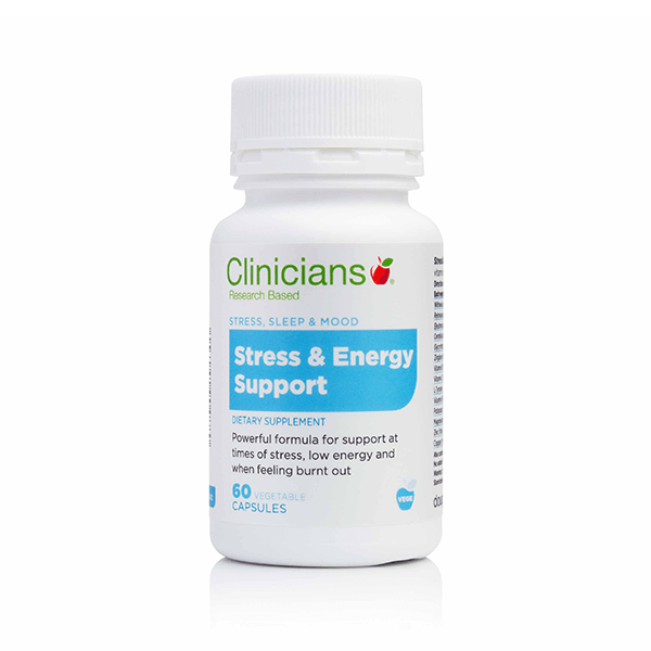 Clinicians Stress &amp; Energy Support 60 Capsules
