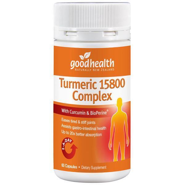 Good Health - Good Health Turmeric 15800 Complex 60 Capsules - Supplements.co.nz