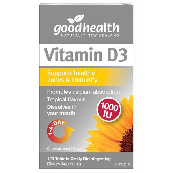 Good Health - Good Health Vitamin D3 120 Caps - Supplements.co.nz